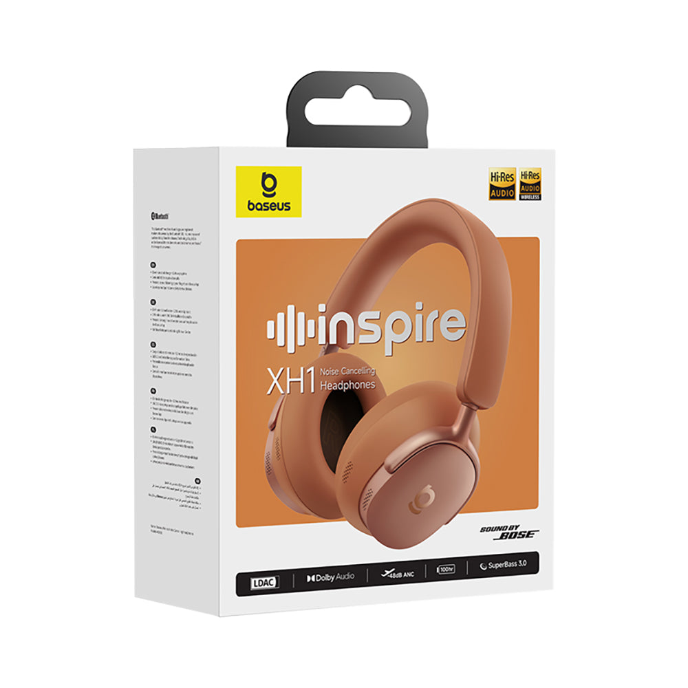 Handsfree Bluetooth Baseus Inspire XH1 Sound by Bose, A2DP, ANC, Narančasta Koraljna A0203600