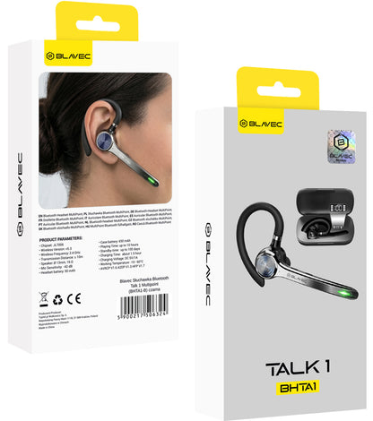 Bluetooth handsfree Blavec Talk 1, MultiPoint, A2DP, crni