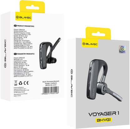 Bluetooth handsfree Blavec Voyager 1, MultiPoint, A2DP, crni 
