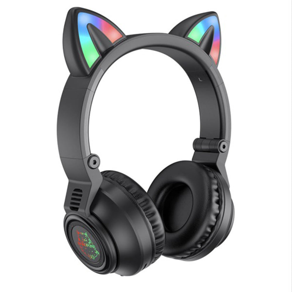 Handsfree Bluetooth Borofone BO18 Cat Ear, A2DP, Crni