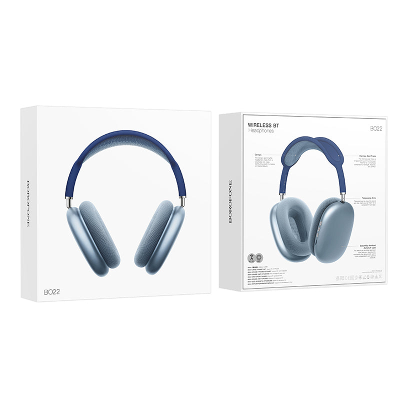 Bluetooth slušalice Borofone BO22 Elegant, A2DP, plave boje