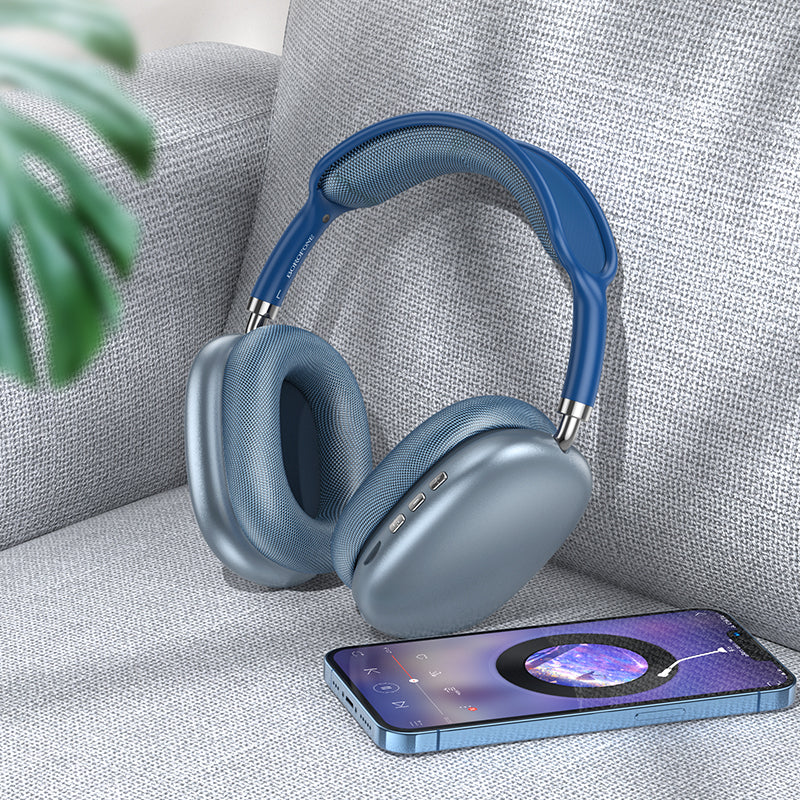 Bluetooth slušalice Borofone BO22 Elegant, A2DP, plave boje
