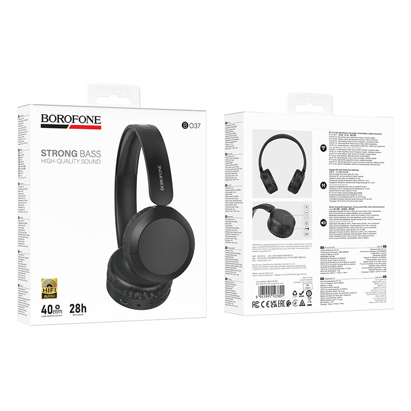 Handsfree Bluetooth Borofone BO37 Marvellous, A2DP, Crna