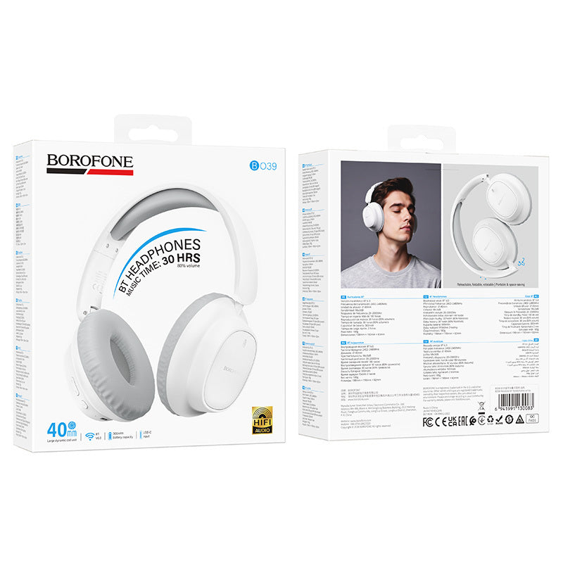 Bluetooth handsfree Borofone BO39 Melotide, A2DP, bijeli