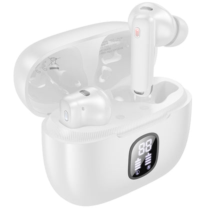 Handsfree Bluetooth Borofone FQ7 Treasure, TWS, ANC, MultiPoint, Bijeli