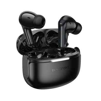 Handsfree Bluetooth Borofone FQ9 Plus Peaceful, TWS, ANC, Crni