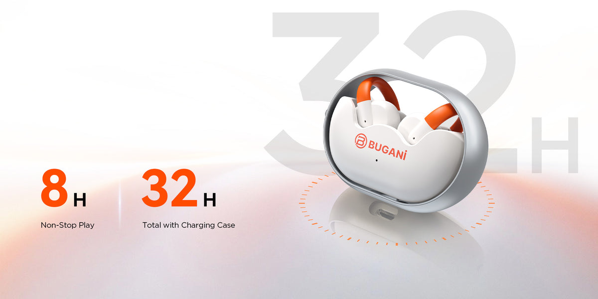 Handsfree Bluetooth Bugani Clip B21, TWS, Bijela