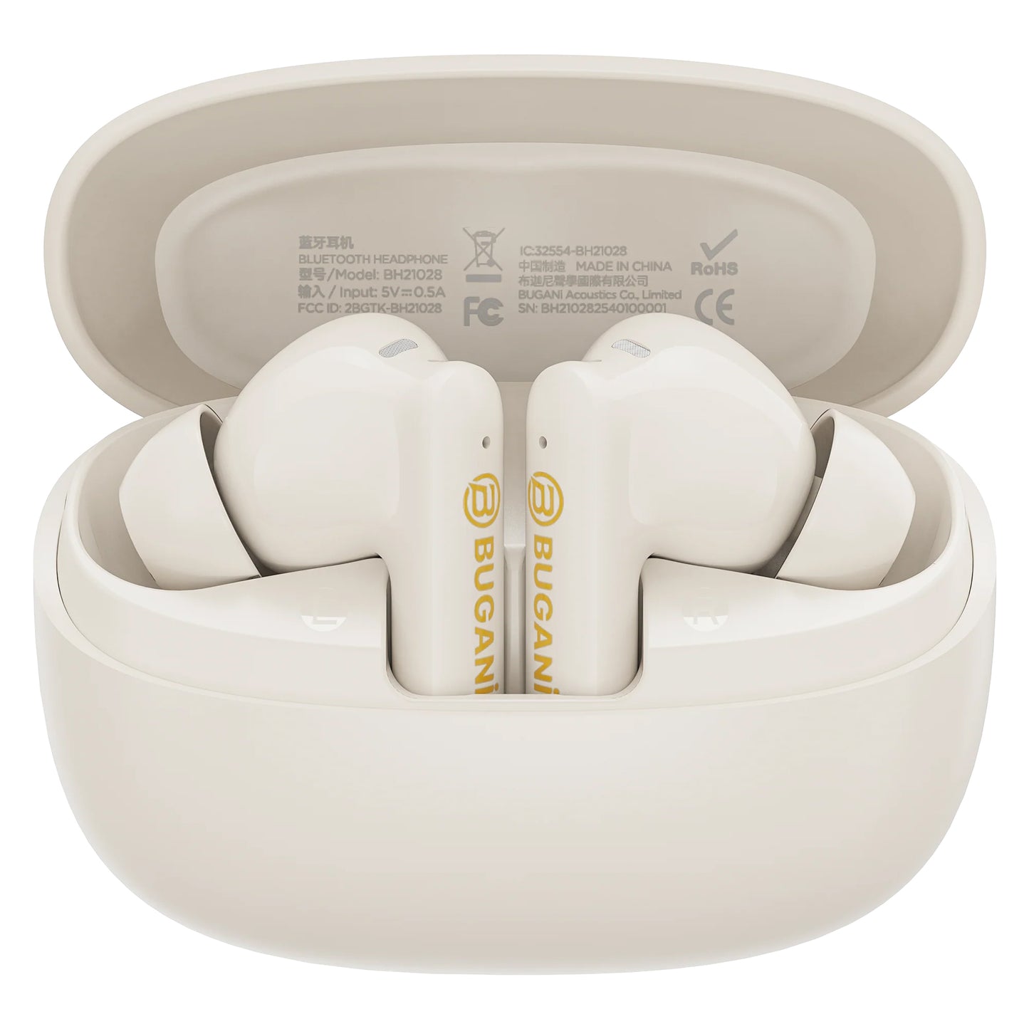 Handsfree Bluetooth Bugani Freebuds B20, TWS, ANC, Svijetlo Krem