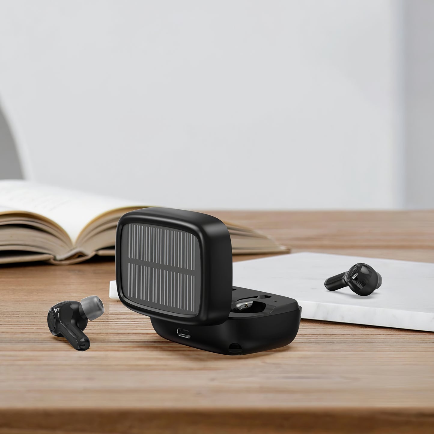 Handsfree Bluetooth Choetech Solar Sport, TWS, Crni
