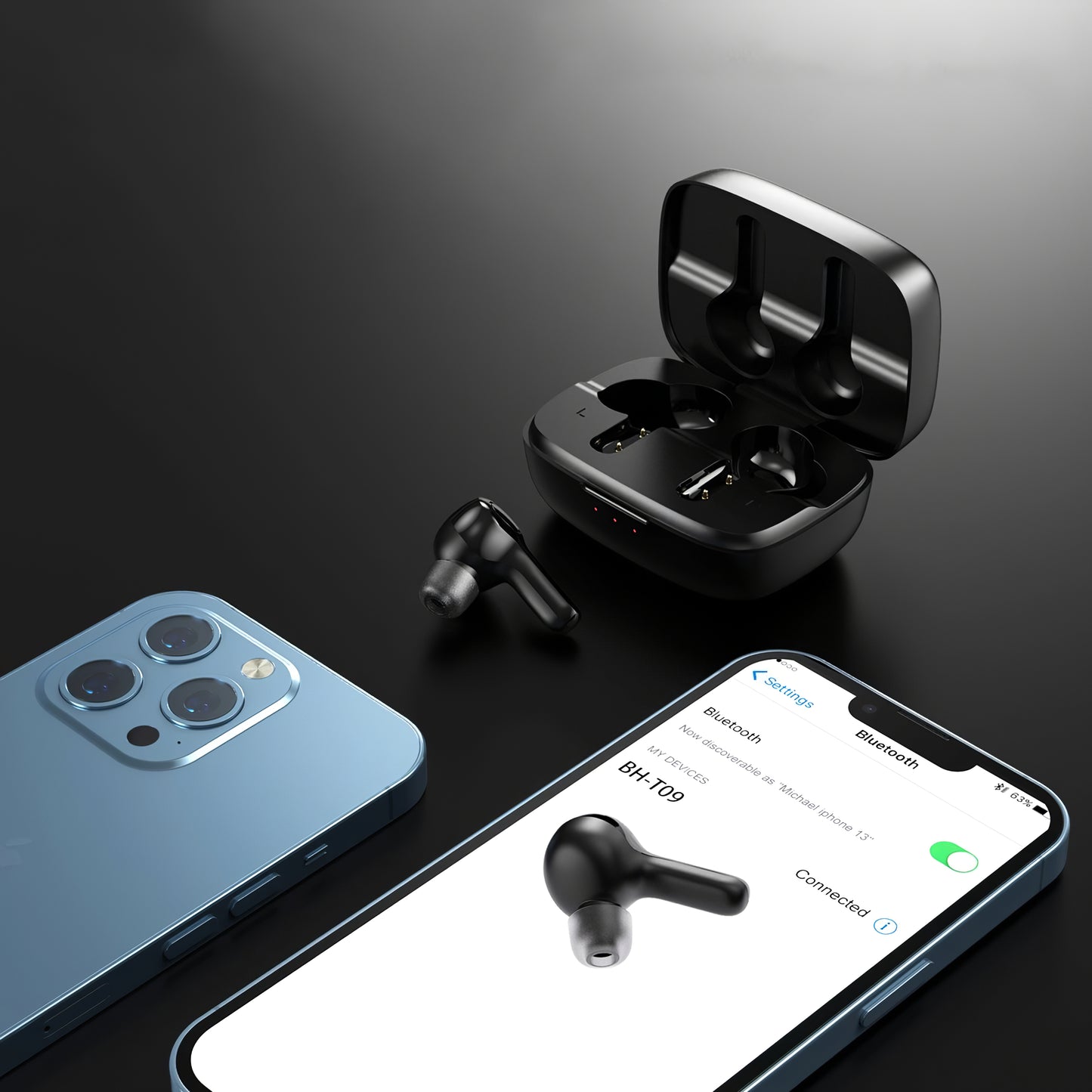 Handsfree Bluetooth Choetech Solar Sport, TWS, Crni