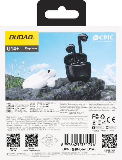 Handsfree Bluetooth Dudao U14+, TWS, Crna