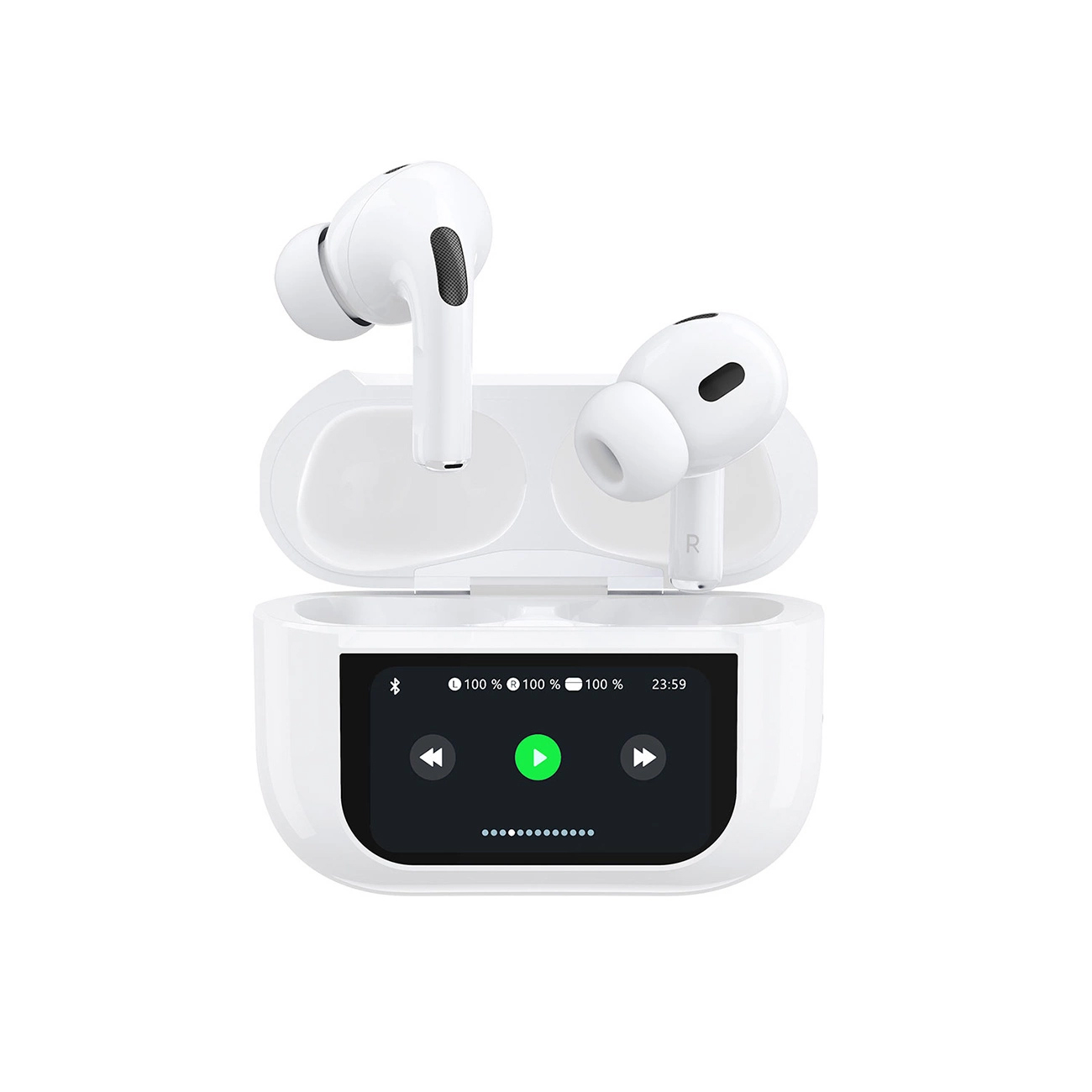 Handsfree Bluetooth Dudao U19 Display, TWS, Bijela, Obnovljeno