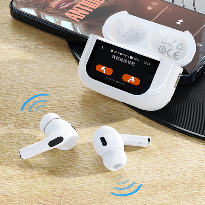 Handsfree Bluetooth Dudao U19 Display, TWS, Bijela, Obnovljeno