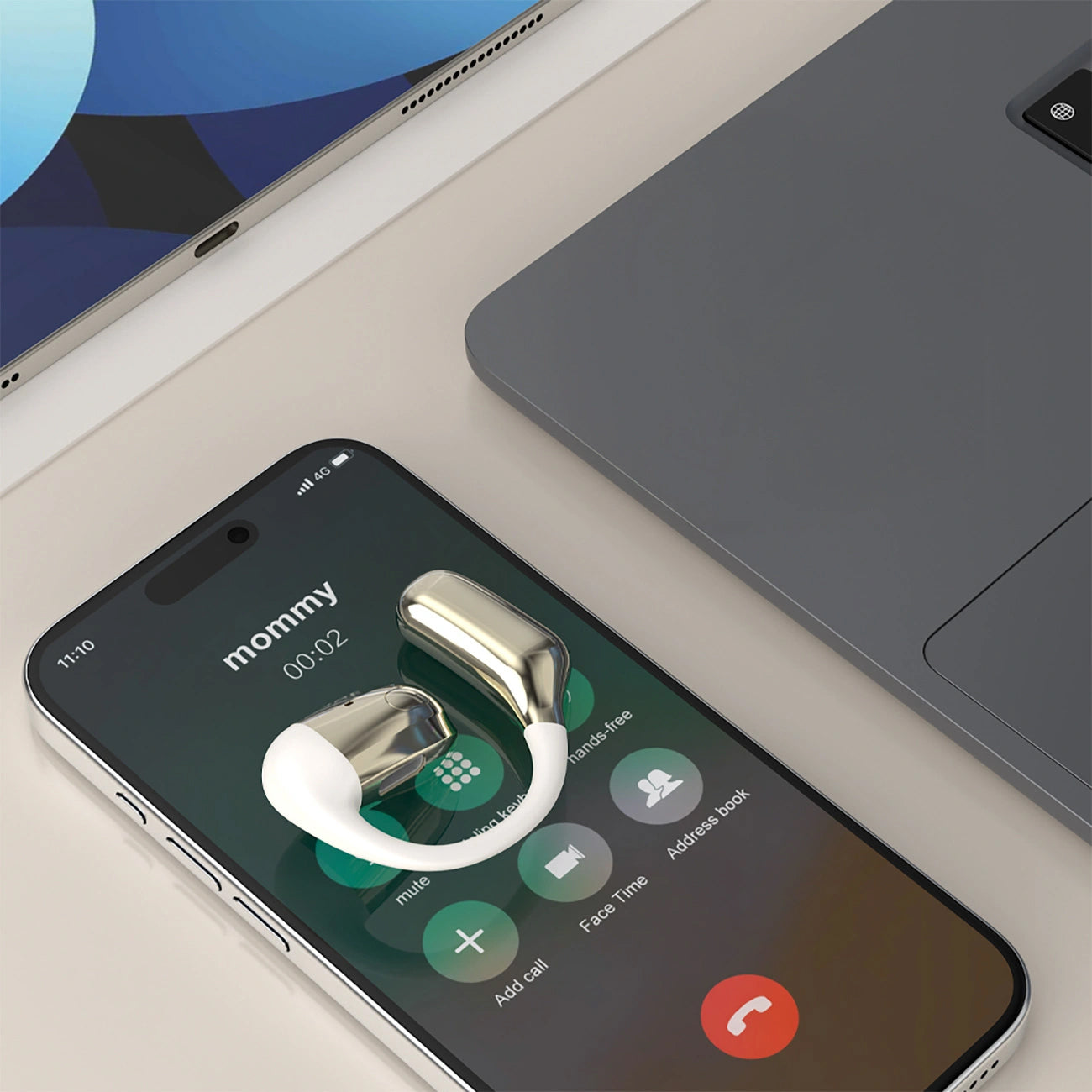 Handsfree Bluetooth Dudao U4Pro, A2DP, Zlatno bež