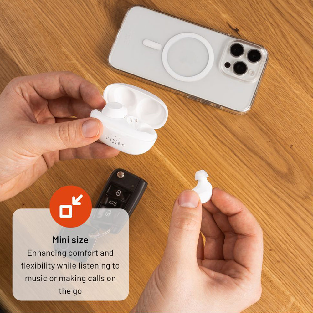 Handsfree Bluetooth fiksni, TWS, bijeli