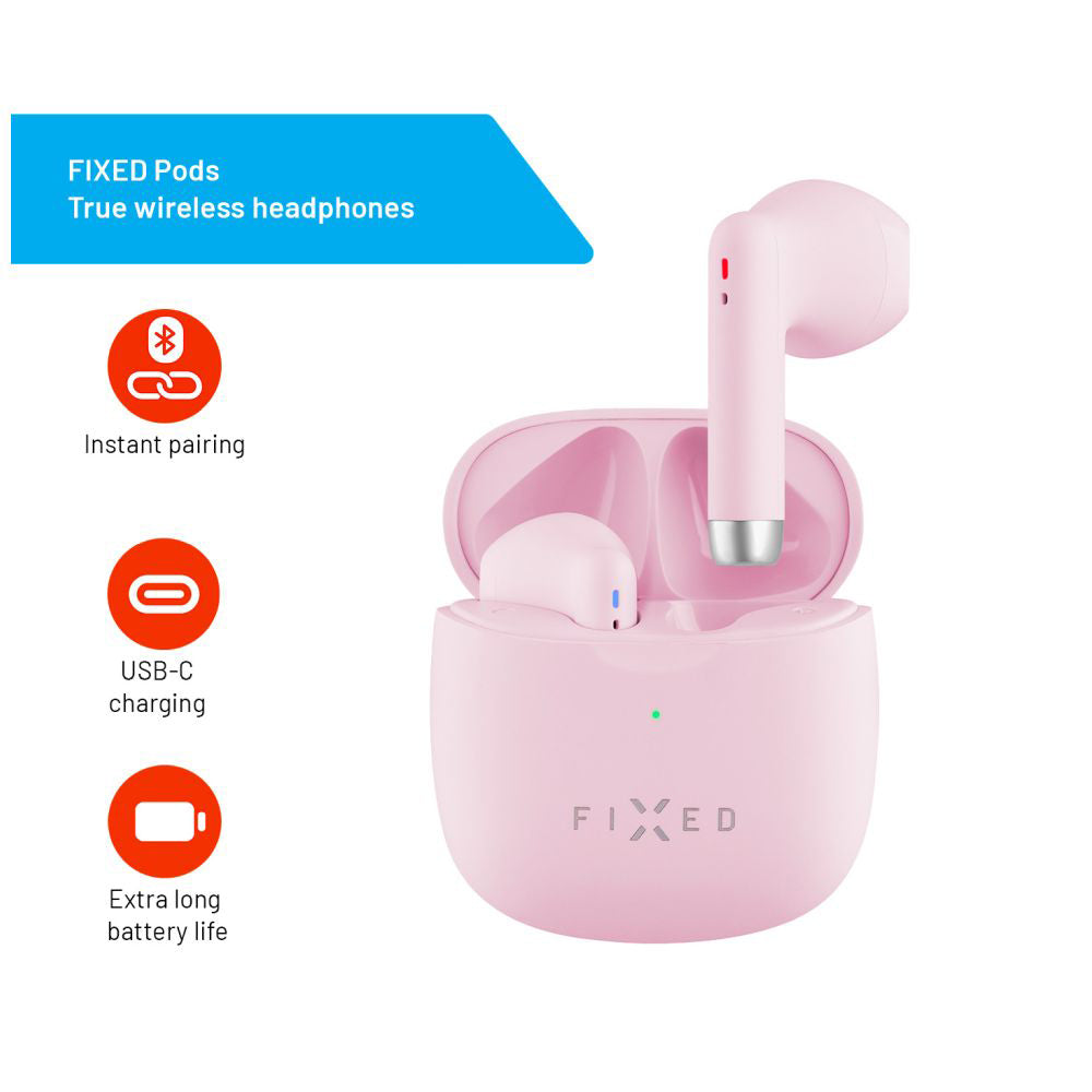 Handsfree Bluetooth fiksni, TWS, roza