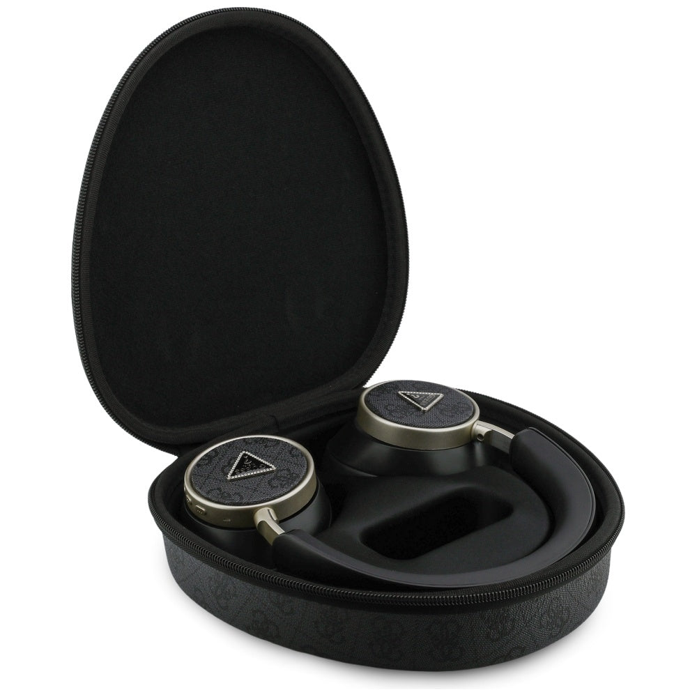 Handsfree Bluetooth Guess 4G Gold Triangle Logo, A2DP, Crni