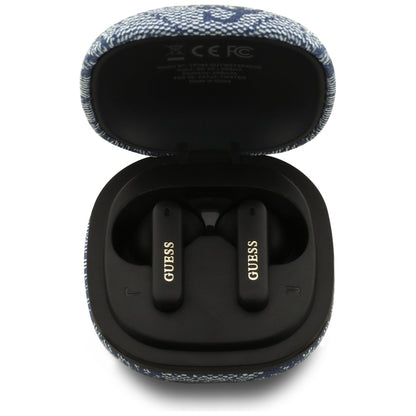 Handsfree Bluetooth Guess 4G Classic Metal Logo, TWS, Plavi
