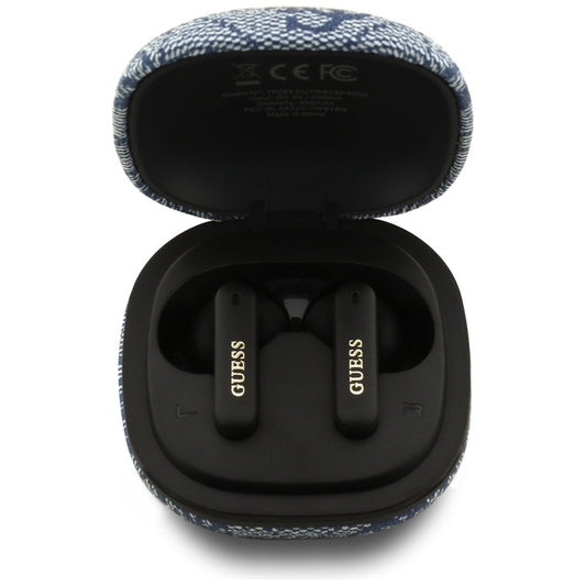 Handsfree Bluetooth Guess 4G Classic Metal Logo, TWS, Plavi