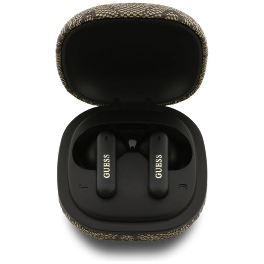 Handsfree Bluetooth Guess 4G Classic Metal Logo, TWS, smeđa