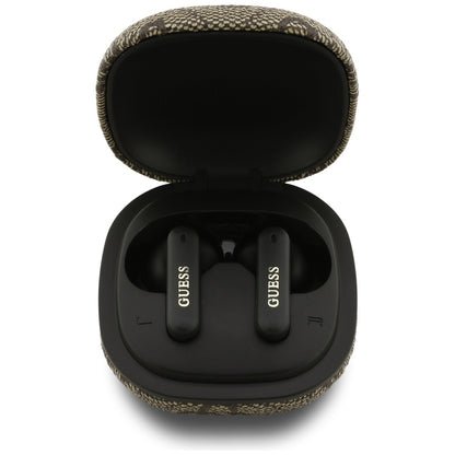 Handsfree Bluetooth Guess 4G Classic Metal Logo, TWS, smeđa