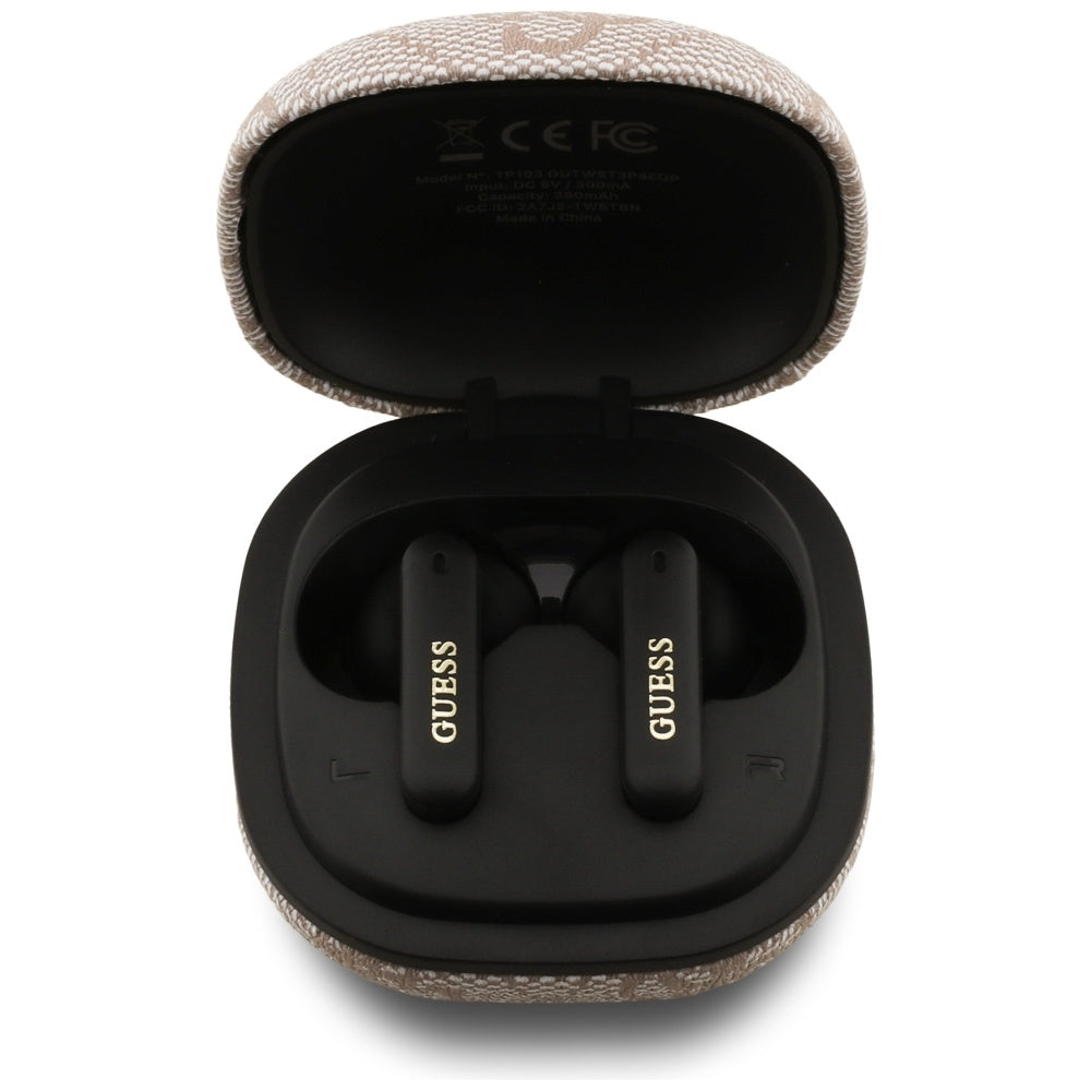 Handsfree Bluetooth Guess 4G Classic Metal Logo, TWS, Roza