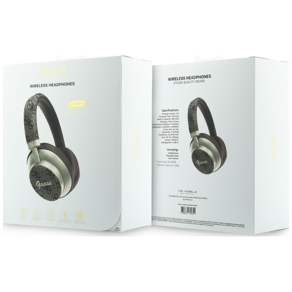 Handsfree Bluetooth Guess 4G Gold Script Metal, A2DP, Smeđa