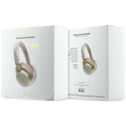 Handsfree Bluetooth Guess 4G Gold Script Metal, A2DP, Ružičasta