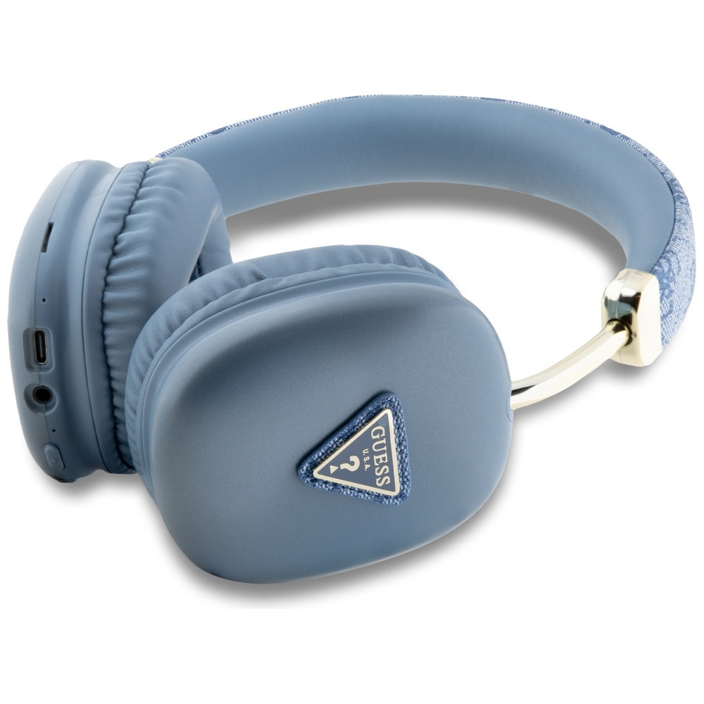 Handsfree Bluetooth Guess 4G Gold Triangle Logo, A2DP, Plavi