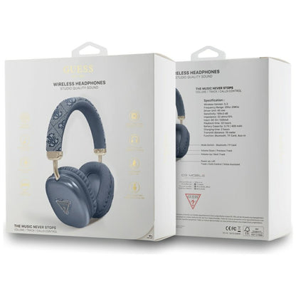 Handsfree Bluetooth Guess 4G Gold Triangle Logo, A2DP, Plavi