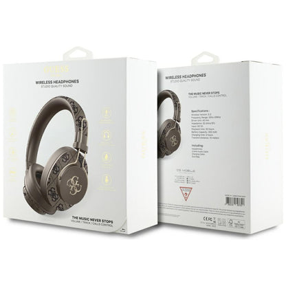 Handsfree Bluetooth Guess 4G Metal Logo, A2DP, Smeđa