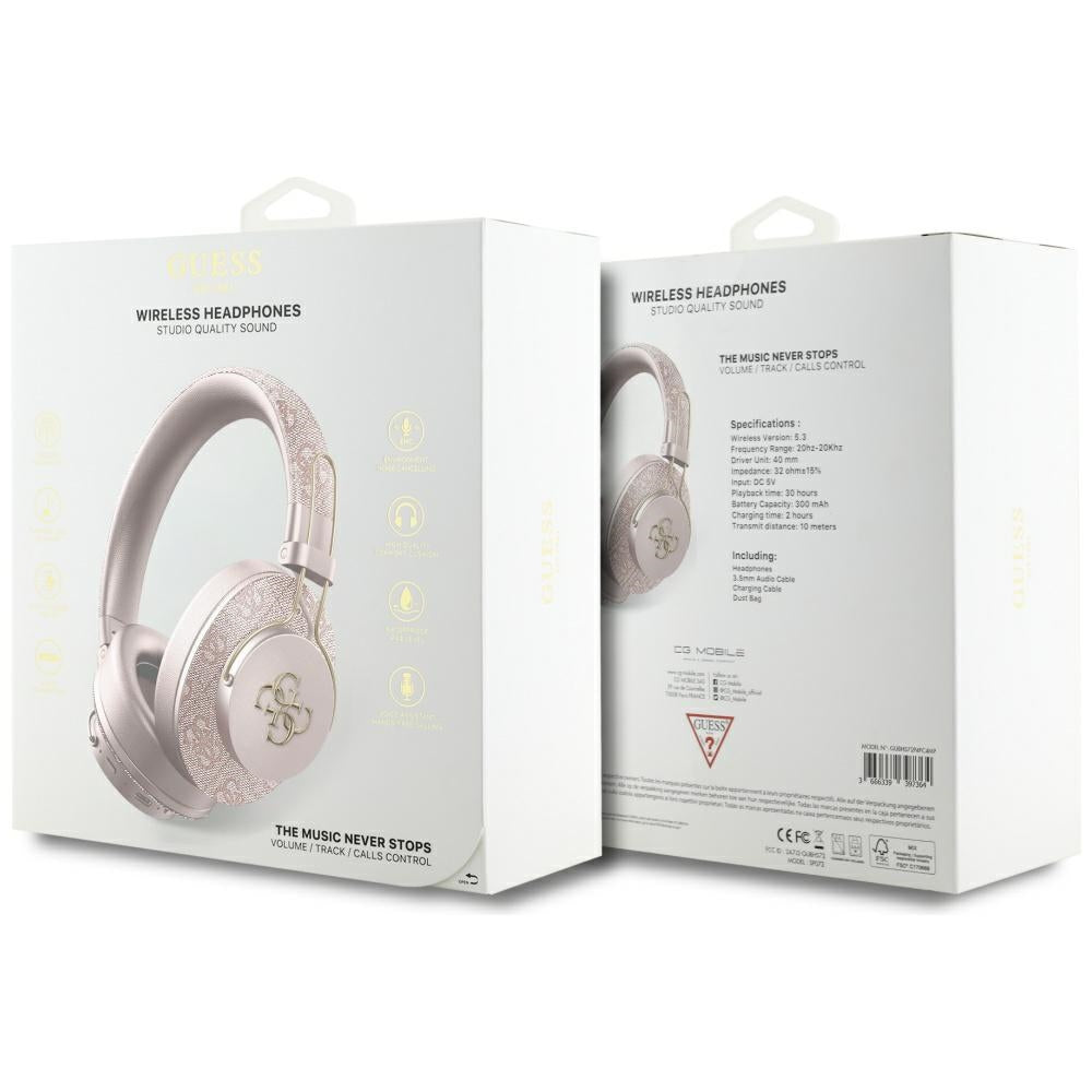 Handsfree Bluetooth Guess 4G Metal Logo, A2DP, Roza