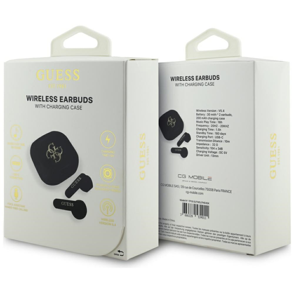 Handsfree Bluetooth Guess 4G Metal Logo, TWS, Bijela