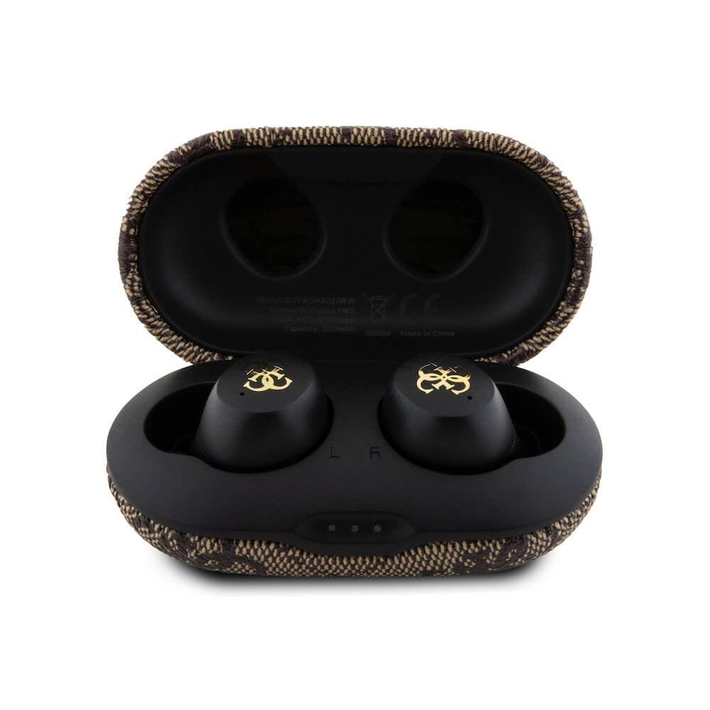 Handsfree Bluetooth Guess 4G Metal, TWS, Smeđa