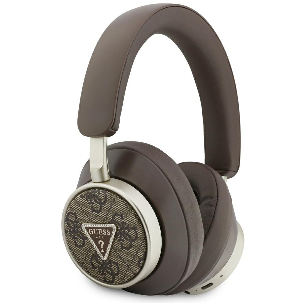 Handsfree Bluetooth Guess 4G Gold Triangle Logo, A2DP, Smeđa