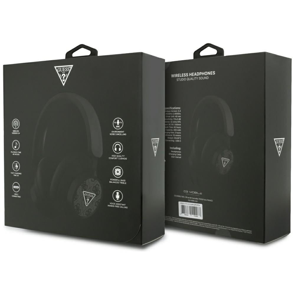 Handsfree Bluetooth Guess 4G Triangle Logo, A2DP, Crni