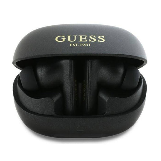Handsfree Bluetooth Guess Capsule Printed Logo, TWS, ANC, Crni