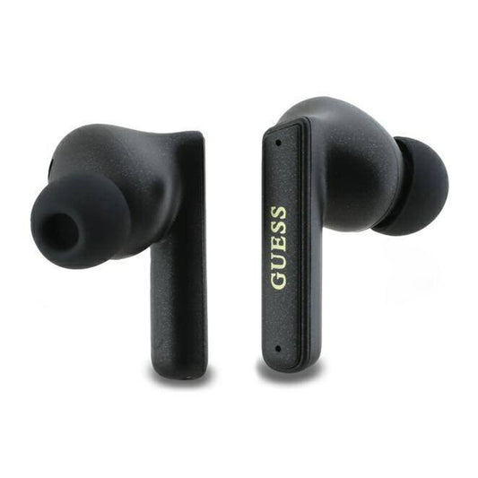 Handsfree Bluetooth Guess Capsule Printed Logo, TWS, ANC, Crni