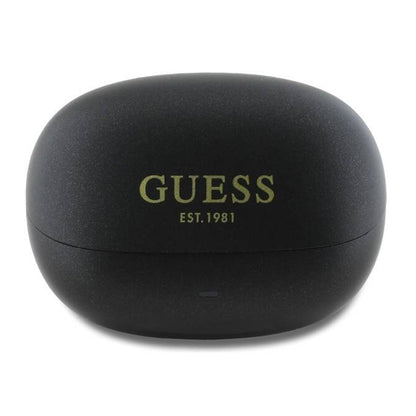 Handsfree Bluetooth Guess Capsule Printed Logo, TWS, ANC, Crni