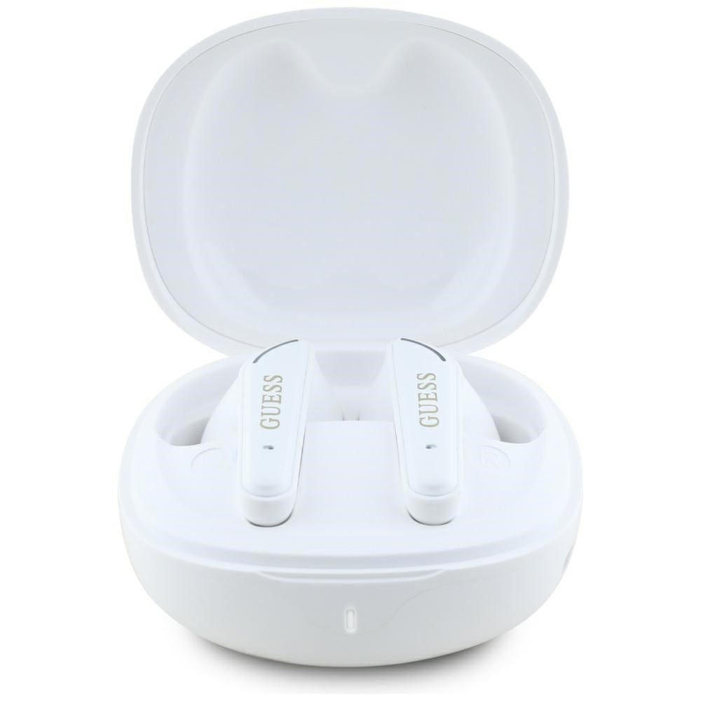 Handsfree Bluetooth Guess Flat Classic Logo Electroplated, TWS, Bijela