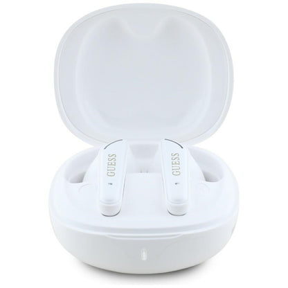 Handsfree Bluetooth Guess Flat Classic Logo Electroplated, TWS, Bijela