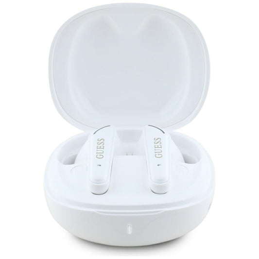 Handsfree Bluetooth Guess Flat Classic Logo Electroplated, TWS, Bijela