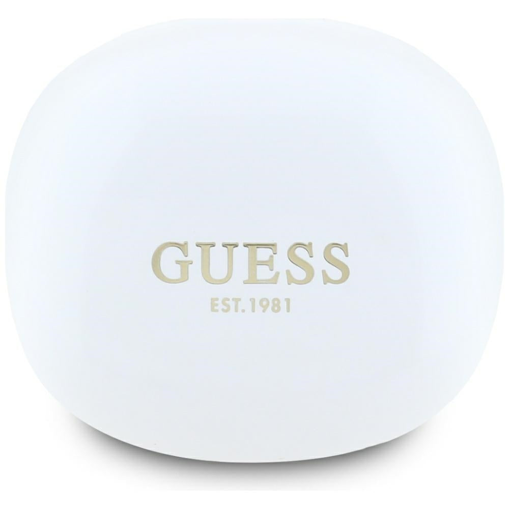 Handsfree Bluetooth Guess Flat Classic Logo Electroplated, TWS, Bijela