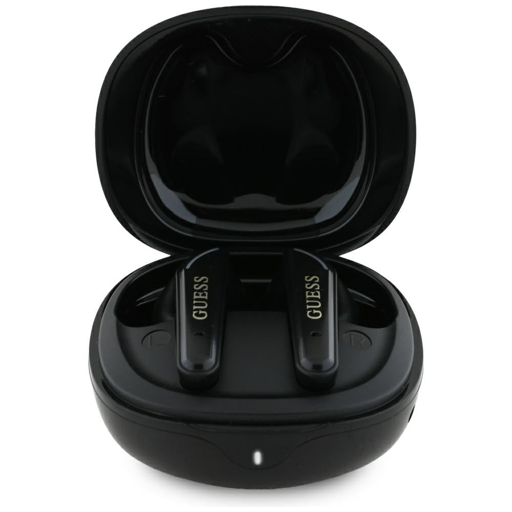 Handsfree Bluetooth Guess Flat Classic Logo Electroplated, TWS, Crni