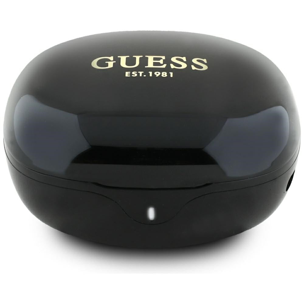 Handsfree Bluetooth Guess Flat Classic Logo Electroplated, TWS, Crni