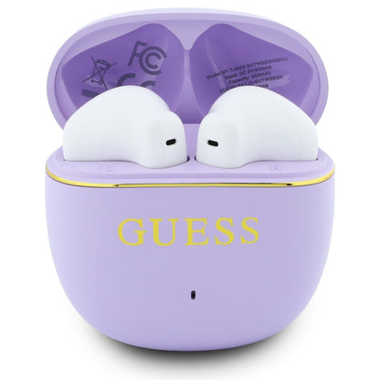 Handsfree Bluetooth Guess Glossy Gold Line Classic, TWS, Ljubičasta