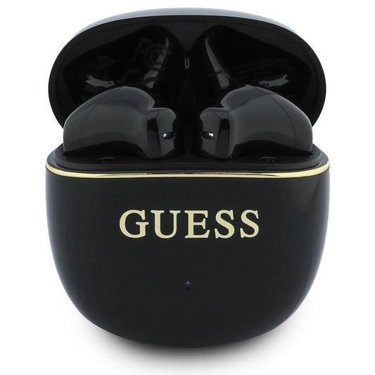 Handsfree Bluetooth Guess Glossy Gold Line Classic, TWS, Crna