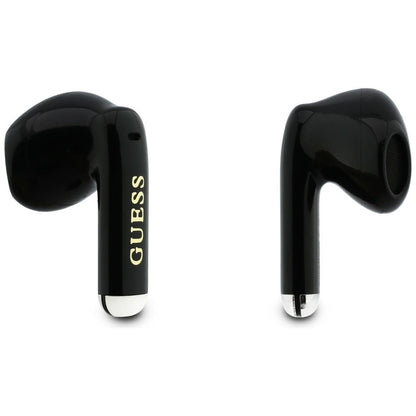 Handsfree Bluetooth Guess Glossy Gold Line Classic, TWS, Crna