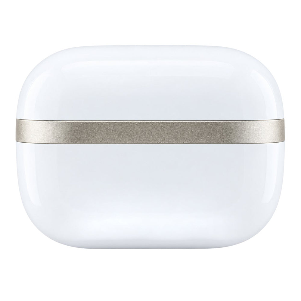 Bluetooth slušalice Guess Glossy Gold Line Printed Classic Logo, TWS, bijele boje