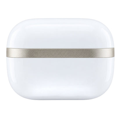 Bluetooth slušalice Guess Glossy Gold Line Printed Classic Logo, TWS, bijele boje